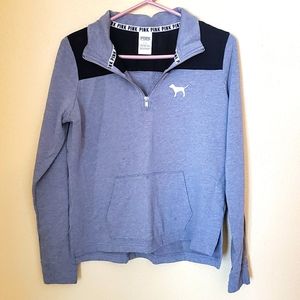 Victoria Secret Pink Pull Over Sweatshirt 1/4 Zip